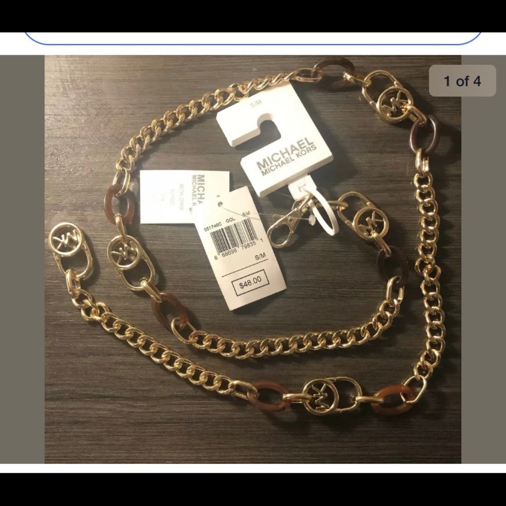 Michael Kors Metal Chain Belt